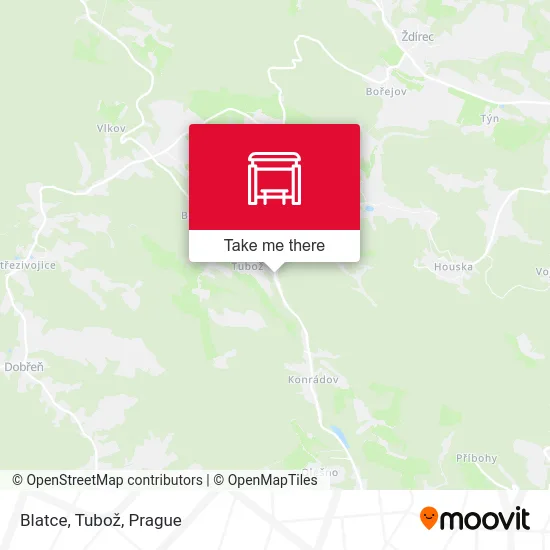Карта Blatce, Tubož