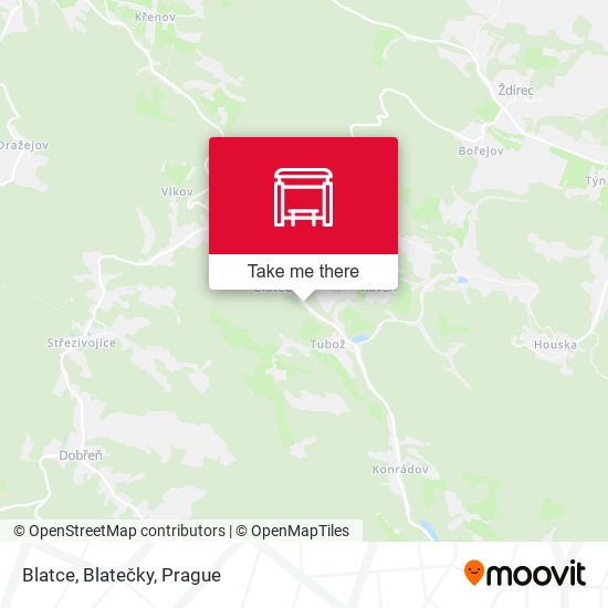 Blatce, Blatečky map