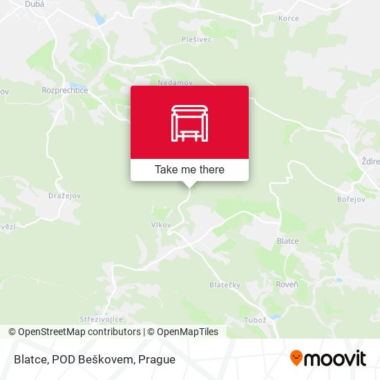 Blatce, POD Beškovem map