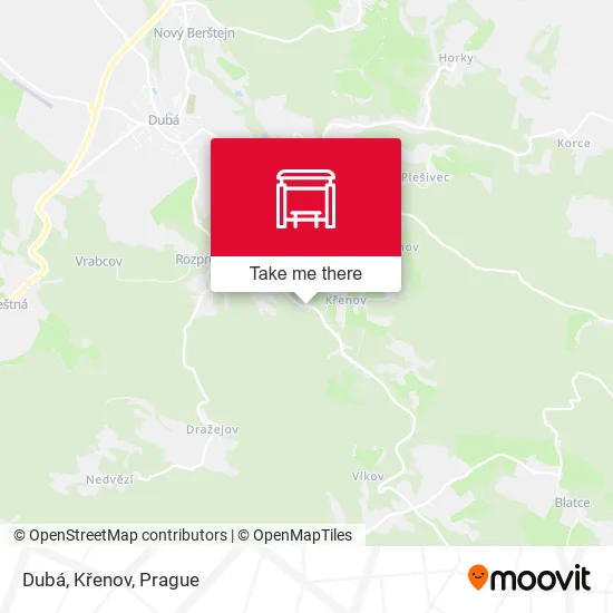 Карта Dubá, Křenov