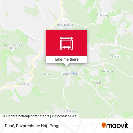 Карта Dubá, Rozprechtice Háj.