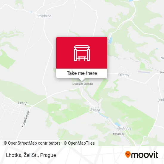 Lhotka, Žel.St. map