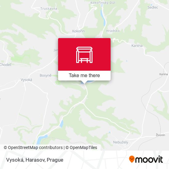 Карта Vysoká, Harasov
