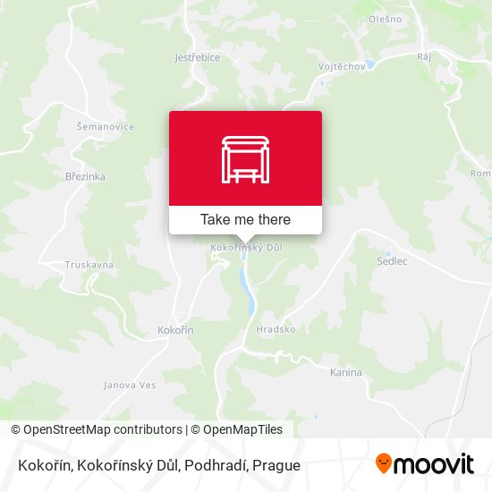 Kokořín, Kokořínský Důl, Podhradí map