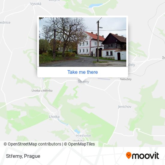 Střemy map