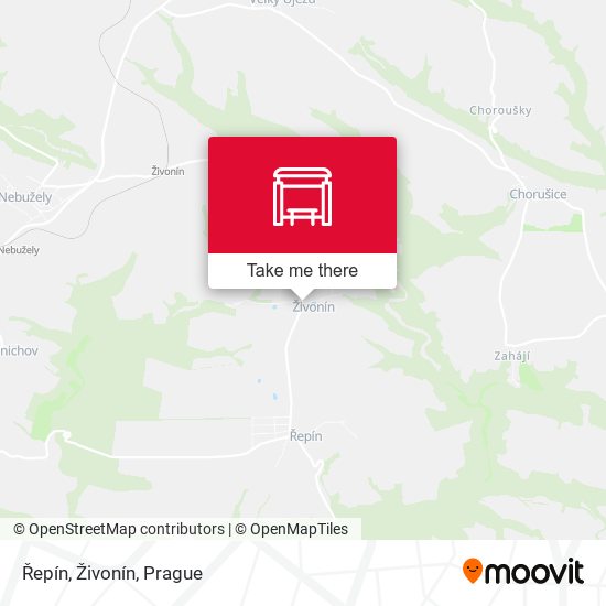 Řepín, Živonín map