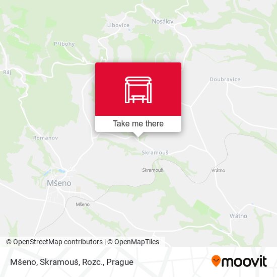 Mšeno, Skramouš, Rozc. map