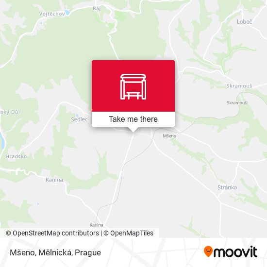 Mšeno, Mělnická map