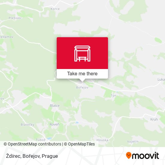 Ždírec, Bořejov map