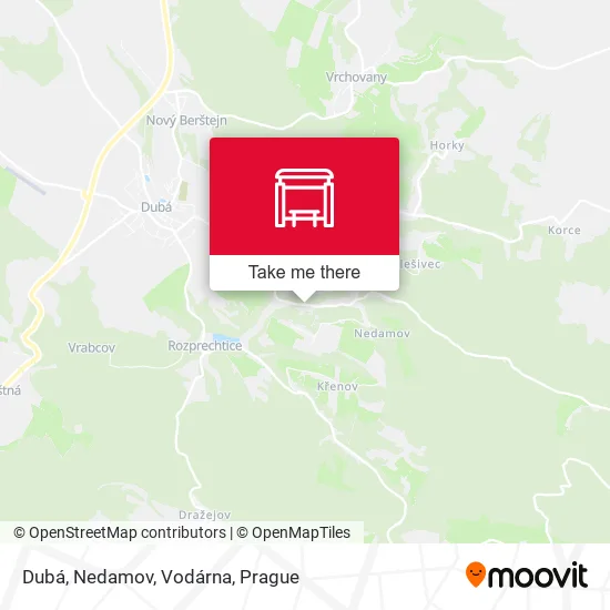 Карта Dubá, Nedamov, Vodárna
