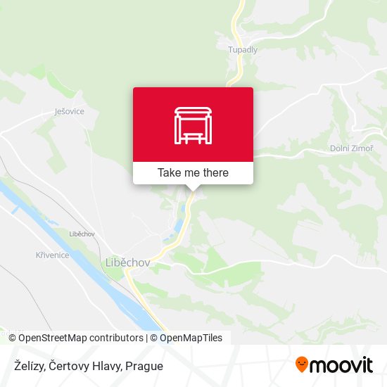 Želízy, Čertovy Hlavy map