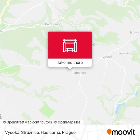 Карта Vysoká, Strážnice, Hasičárna