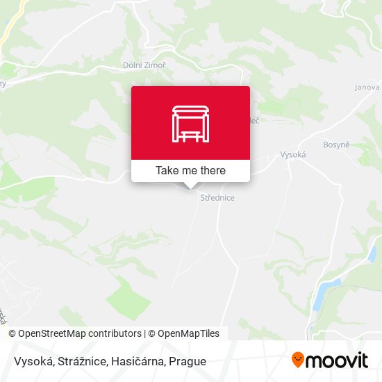 Vysoká, Strážnice, Hasičárna map