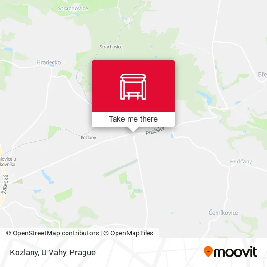 Карта Kožlany, U Váhy