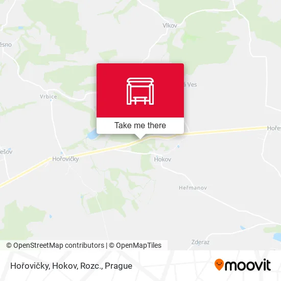 Карта Hořovičky, Hokov, Rozc.