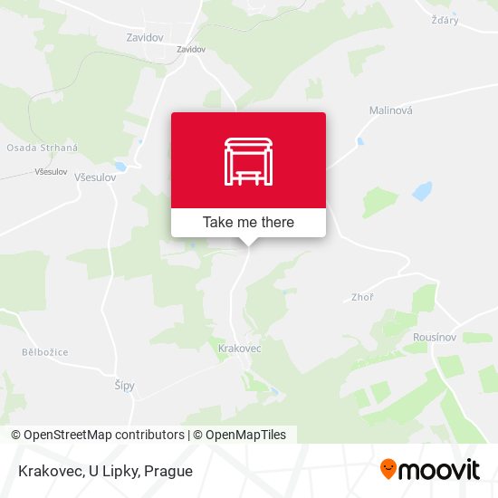 Krakovec, U Lipky map