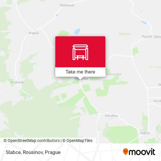 Карта Slabce, Rousínov