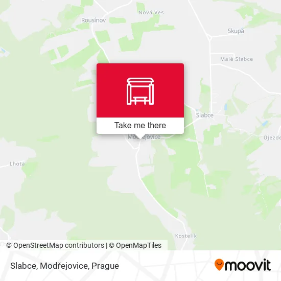 Карта Slabce, Modřejovice