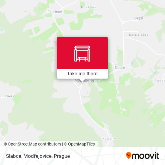 Карта Slabce, Modřejovice
