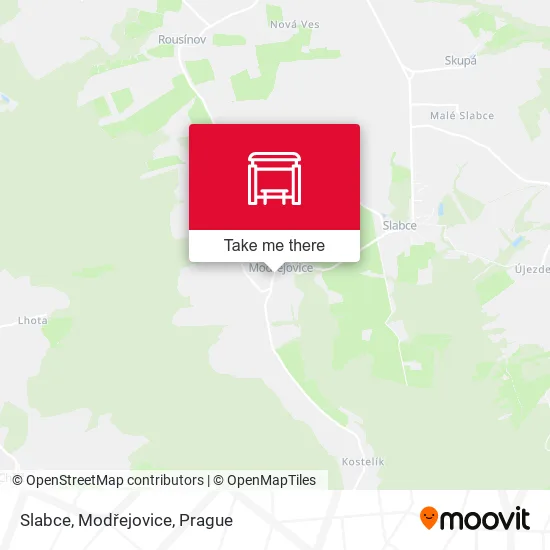 Карта Slabce, Modřejovice