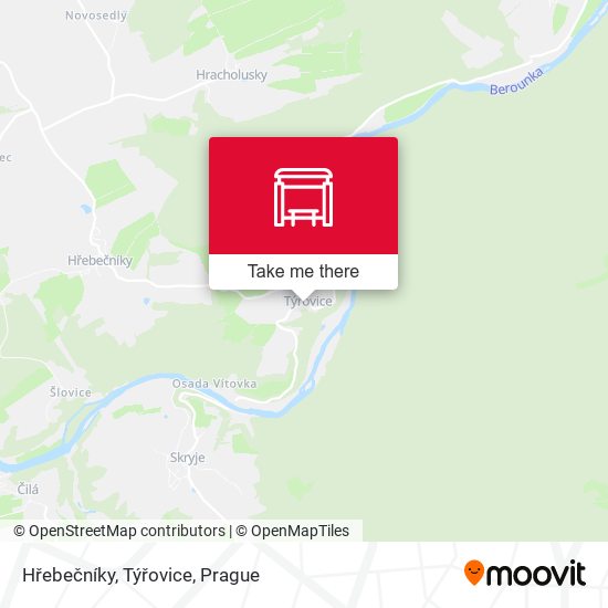 Hřebečníky, Týřovice map