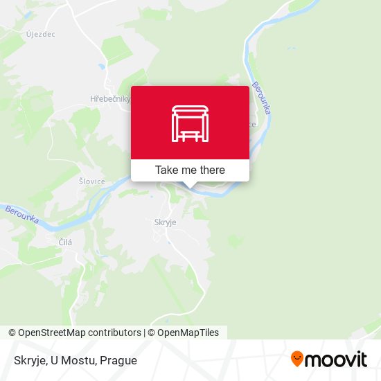 Карта Skryje, U Mostu