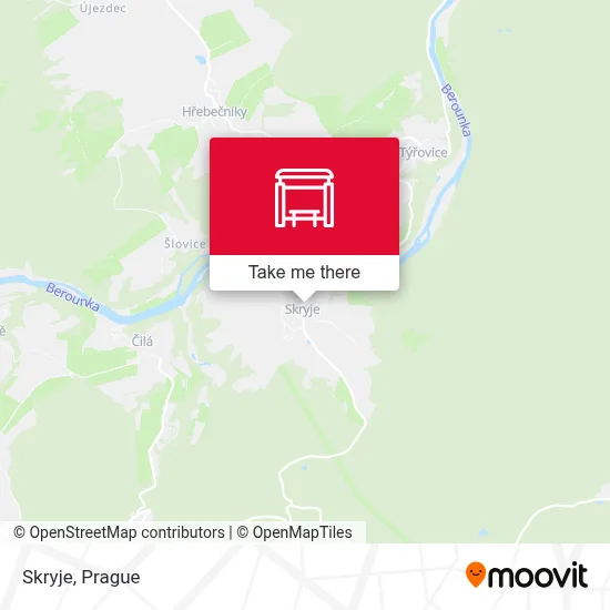 Skryje map