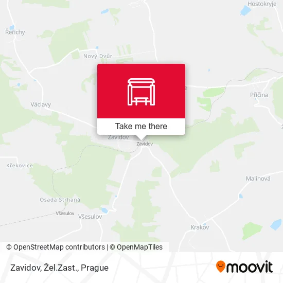 Карта Zavidov, Žel.Zast.