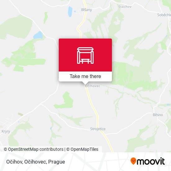 Očihov, Očihovec map