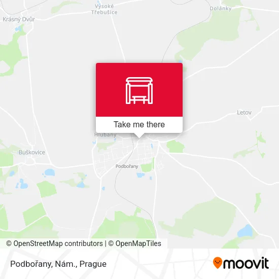 Карта Podbořany, Nám.
