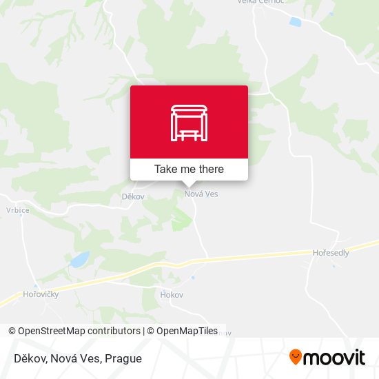 Карта Děkov, Nová Ves
