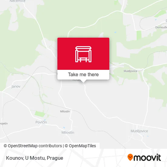 Карта Kounov, U Mostu