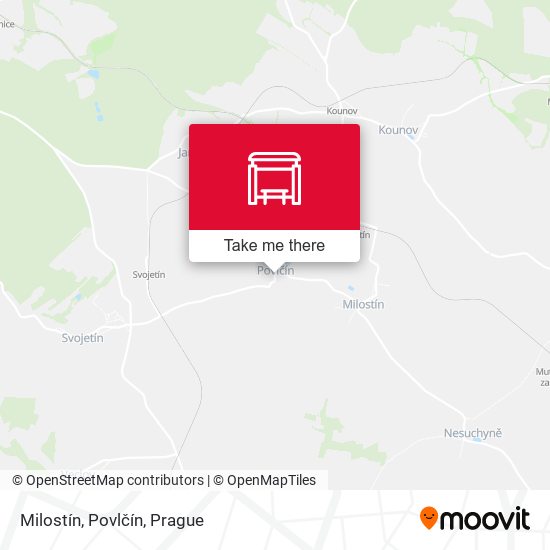 Milostín, Povlčín map