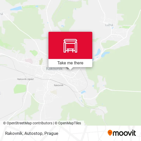 Карта Rakovník, Autostop