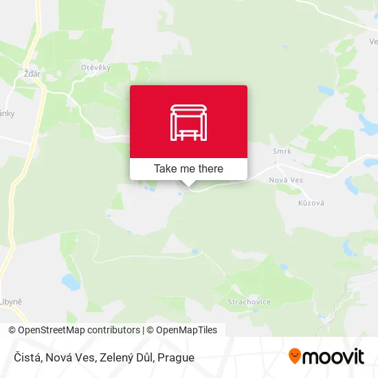 Карта Čistá, Nová Ves, Zelený Důl