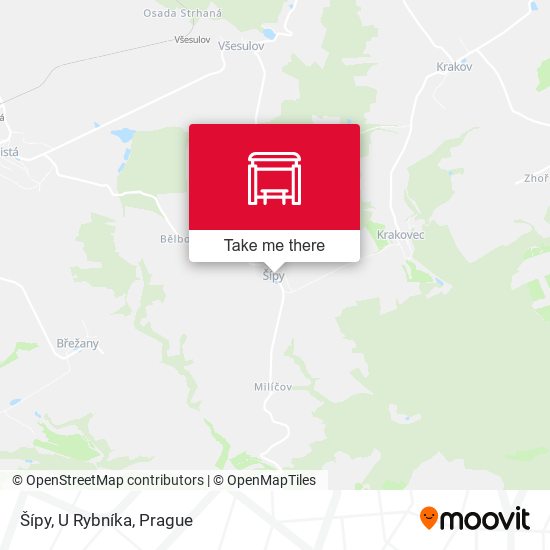 Šípy, U Rybníka map