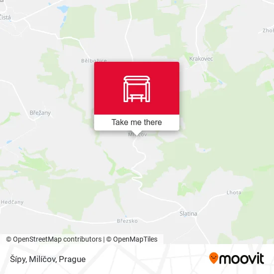 Карта Šípy, Milíčov