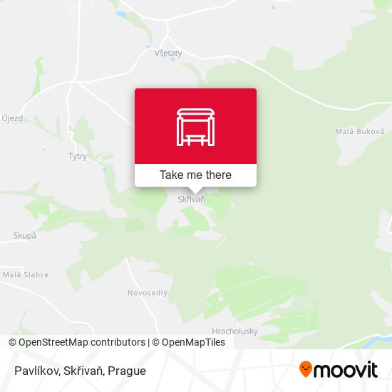Pavlíkov, Skřivaň map