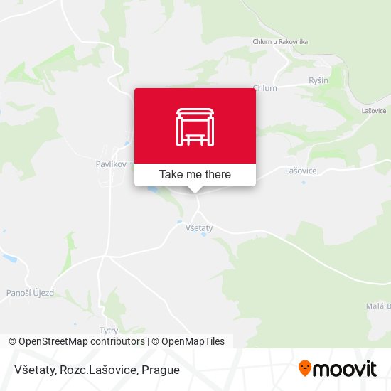Všetaty, Rozc.Lašovice map
