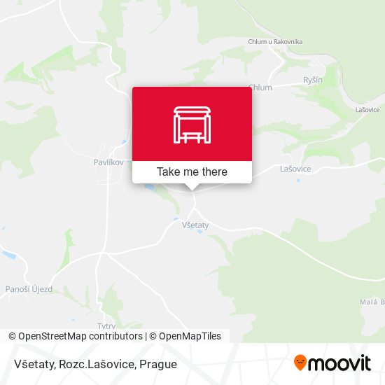 Všetaty, Rozc.Lašovice map