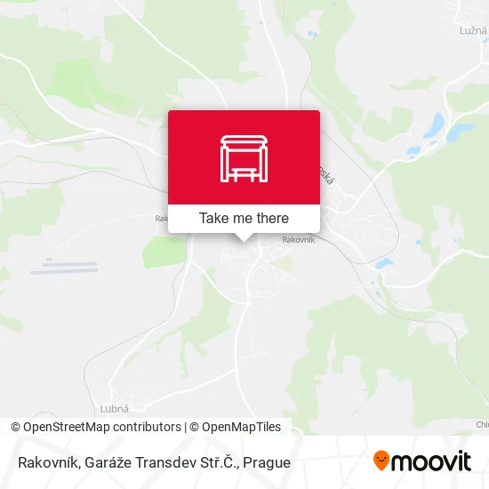 Карта Rakovník, Garáže Transdev Stř.Č.