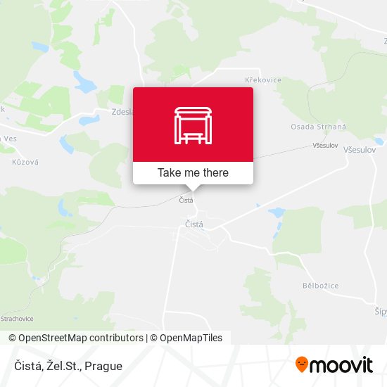 Čistá, Žel.St. map