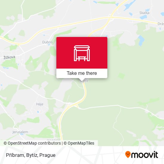 Příbram, Bytíz map