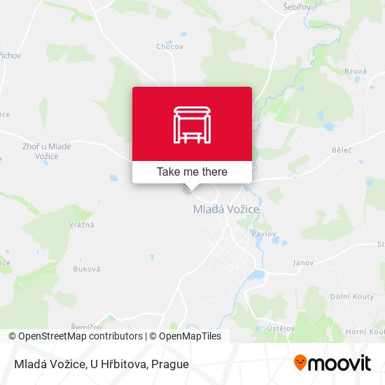 Mladá Vožice, U Hřbitova map