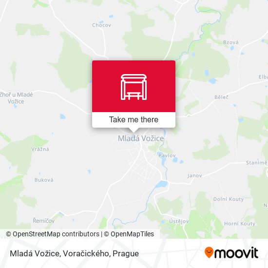 Mladá Vožice, Voračického map