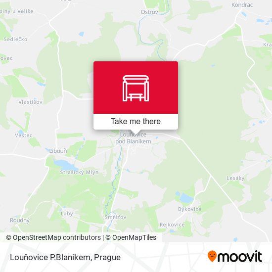 Louňovice P.Blaníkem map