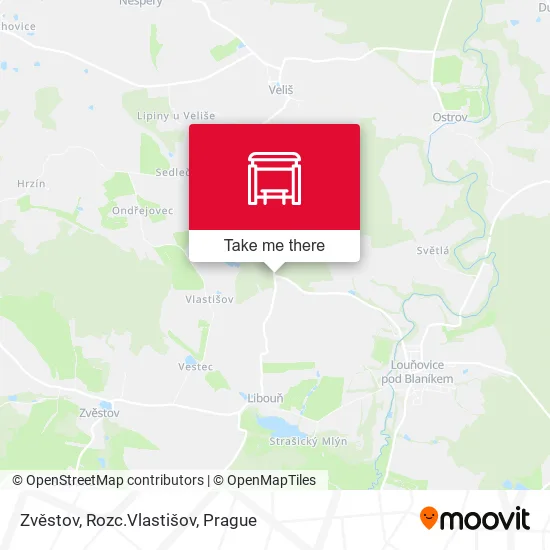 Карта Zvěstov, Rozc.Vlastišov