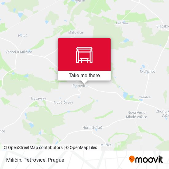 Miličín, Petrovice map