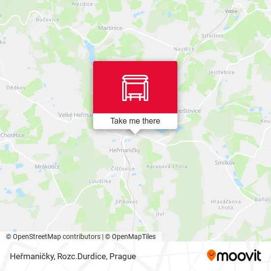 Карта Heřmaničky, Rozc.Durdice