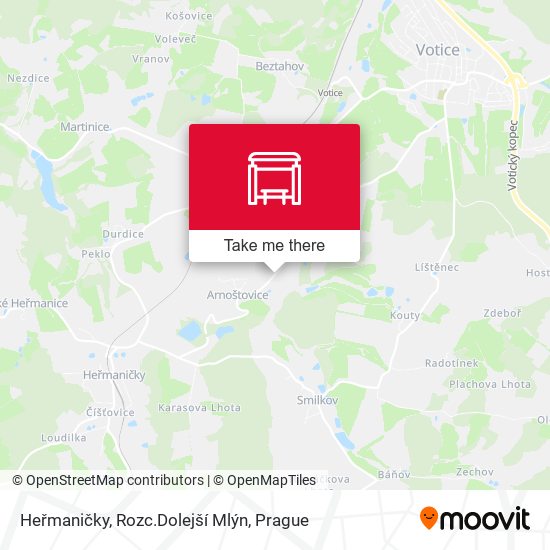 Heřmaničky, Rozc.Dolejší Mlýn map